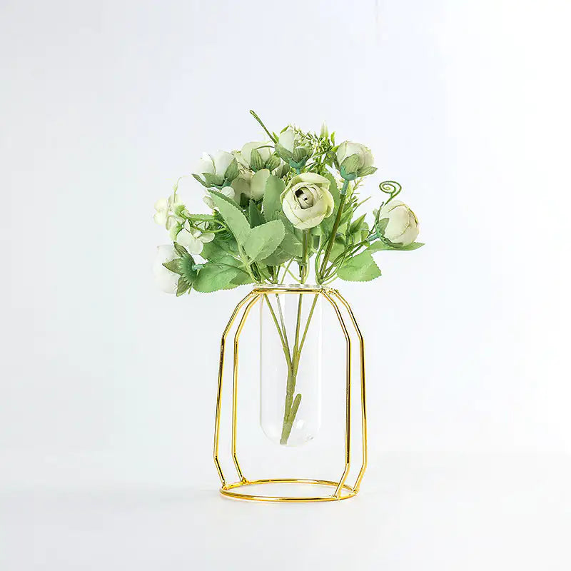 Golden Hydroponic Vase