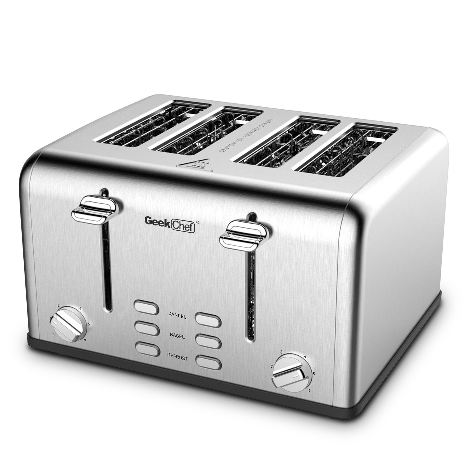 Geek Chef Toaster 4 Slice Stainless Steel