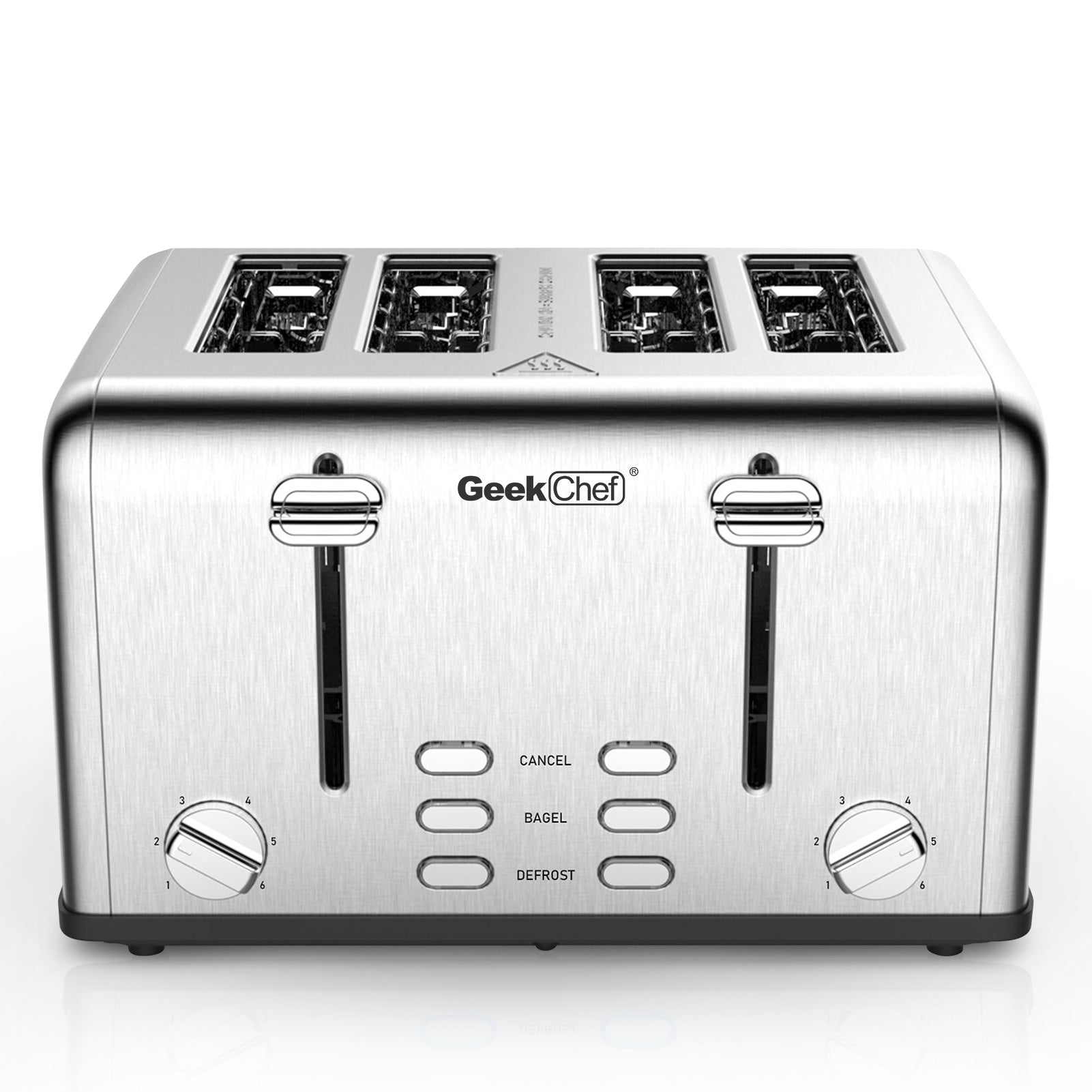 Geek Chef Toaster 4 Slice Stainless Steel